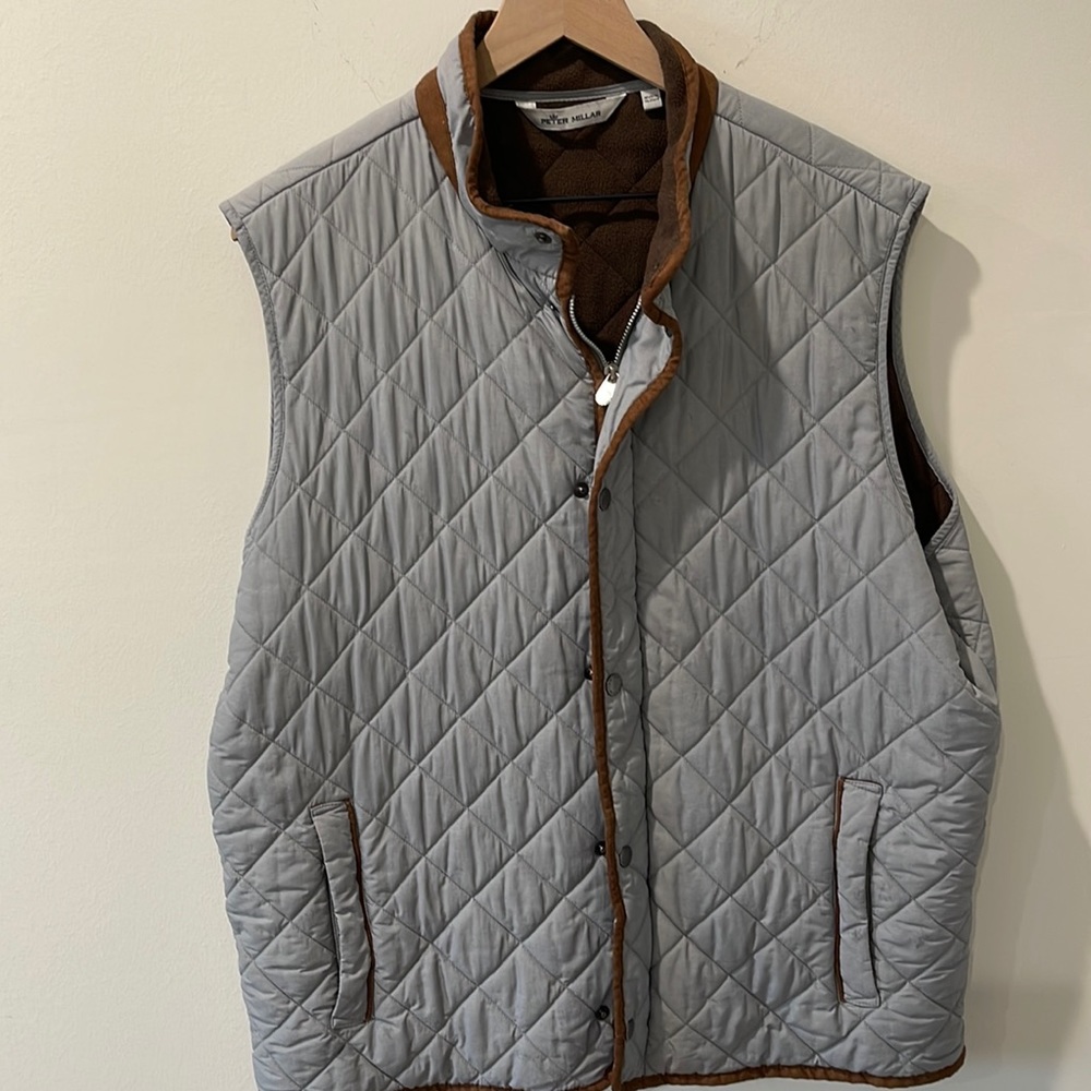 Peter Millar Quilted Travel Vest - size XL - Grey